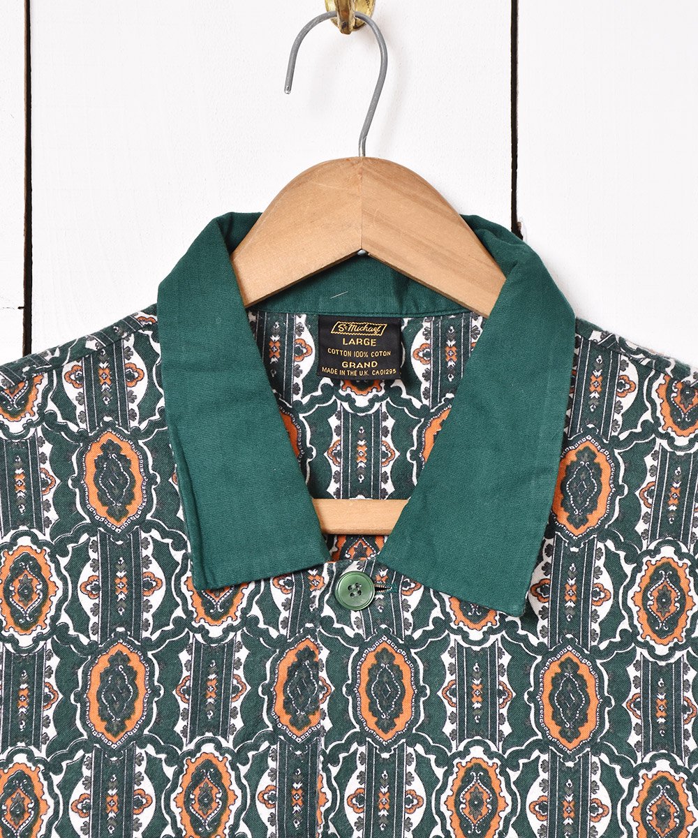 イギリス製 総柄パジャマシャツ - 古着のネット通販サイト 古着屋 