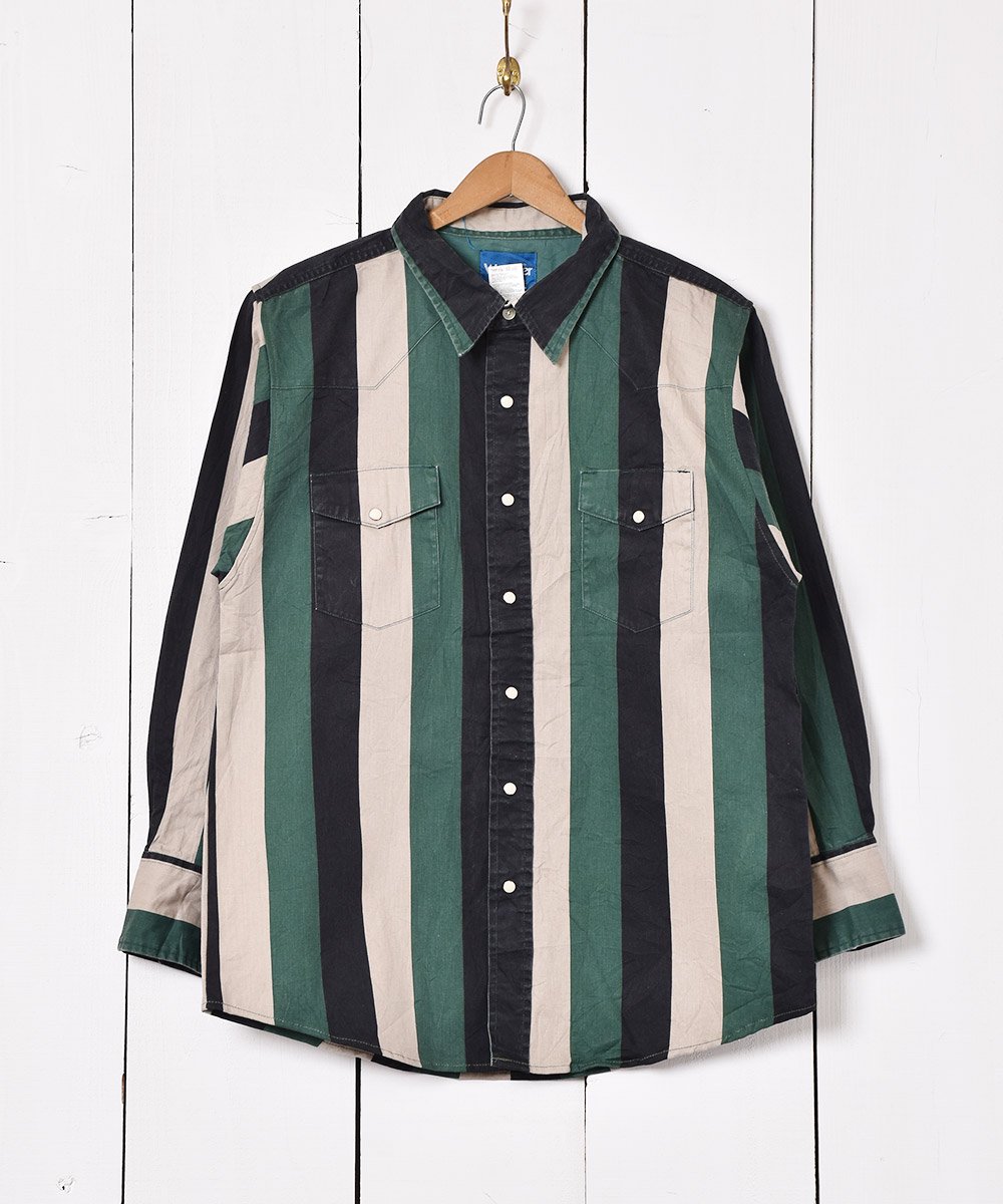 Wrangler」ウエスタンタイプ ストライプシャツ - 古着のネット通販