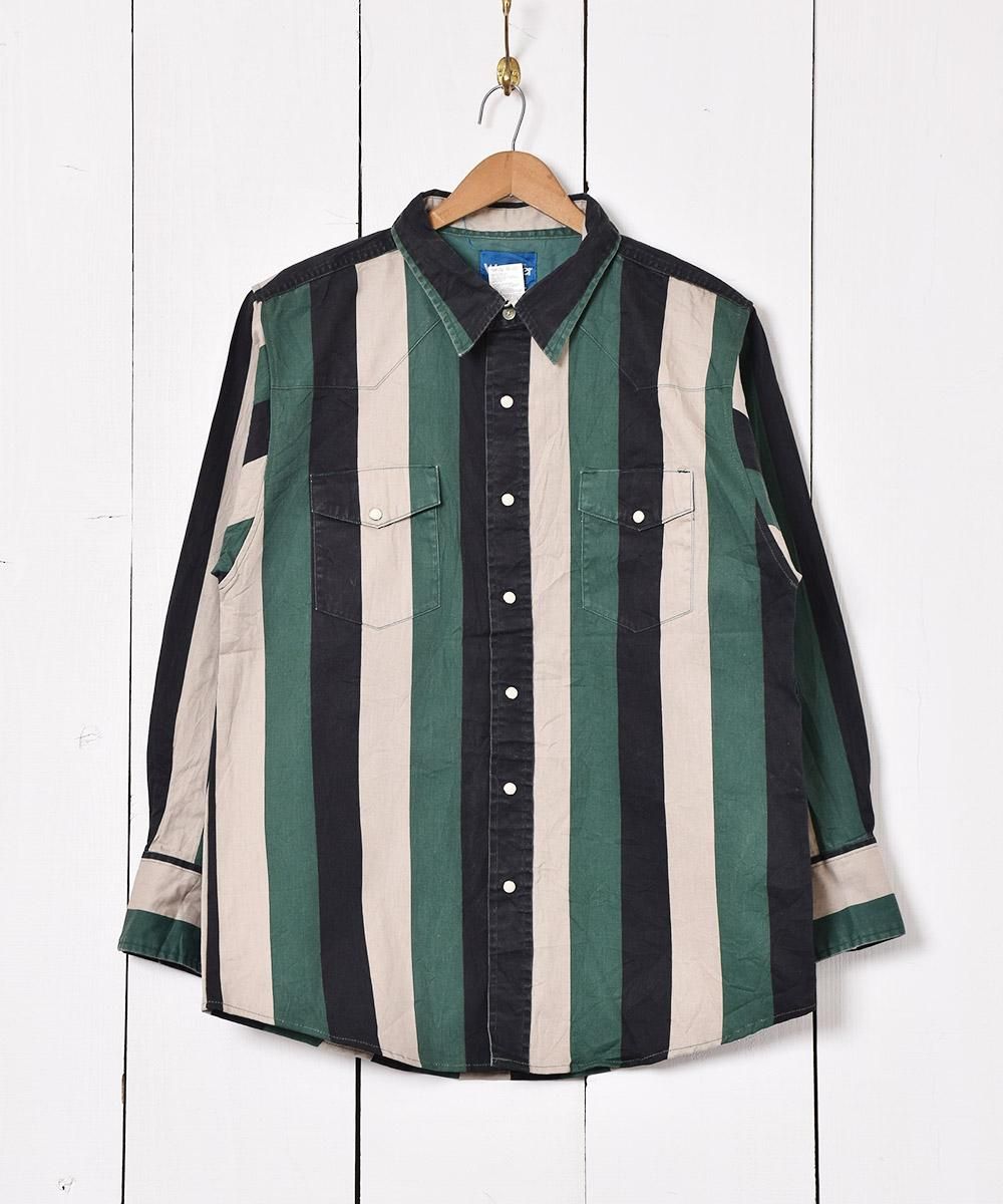 Wrangler」ウエスタンタイプ ストライプシャツ - 古着屋 Wrangler」ウエスタンタイプ ストライプシャツ - 古着屋