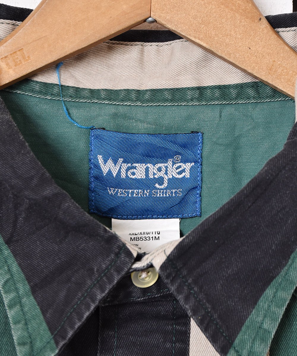 Wrangler」ウエスタンタイプ ストライプシャツ - 古着のネット通販 