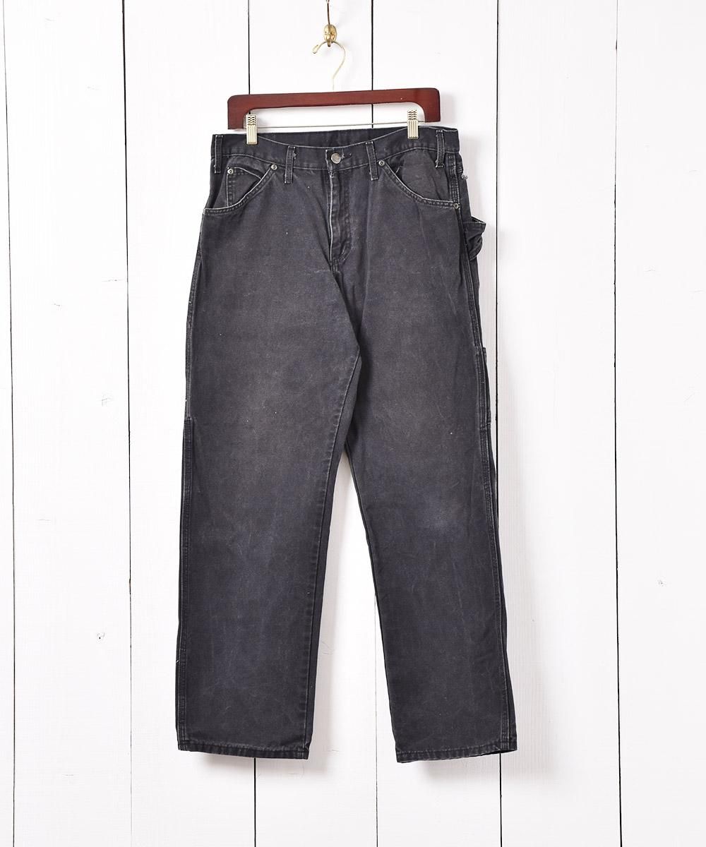 Dickies」ダック地 ペインターパンツ ブラック - 古着屋 Dickies」ダック地 ペインターパンツ ブラック - 古着屋