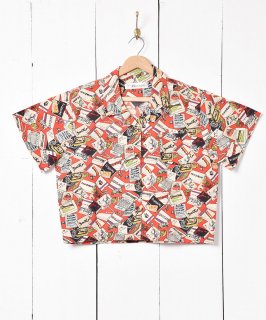 古着”Elcamino” オープンカラー プリント半袖シャツ マッチ箱 古着のネット通販 古着屋グレープフルーツムーン