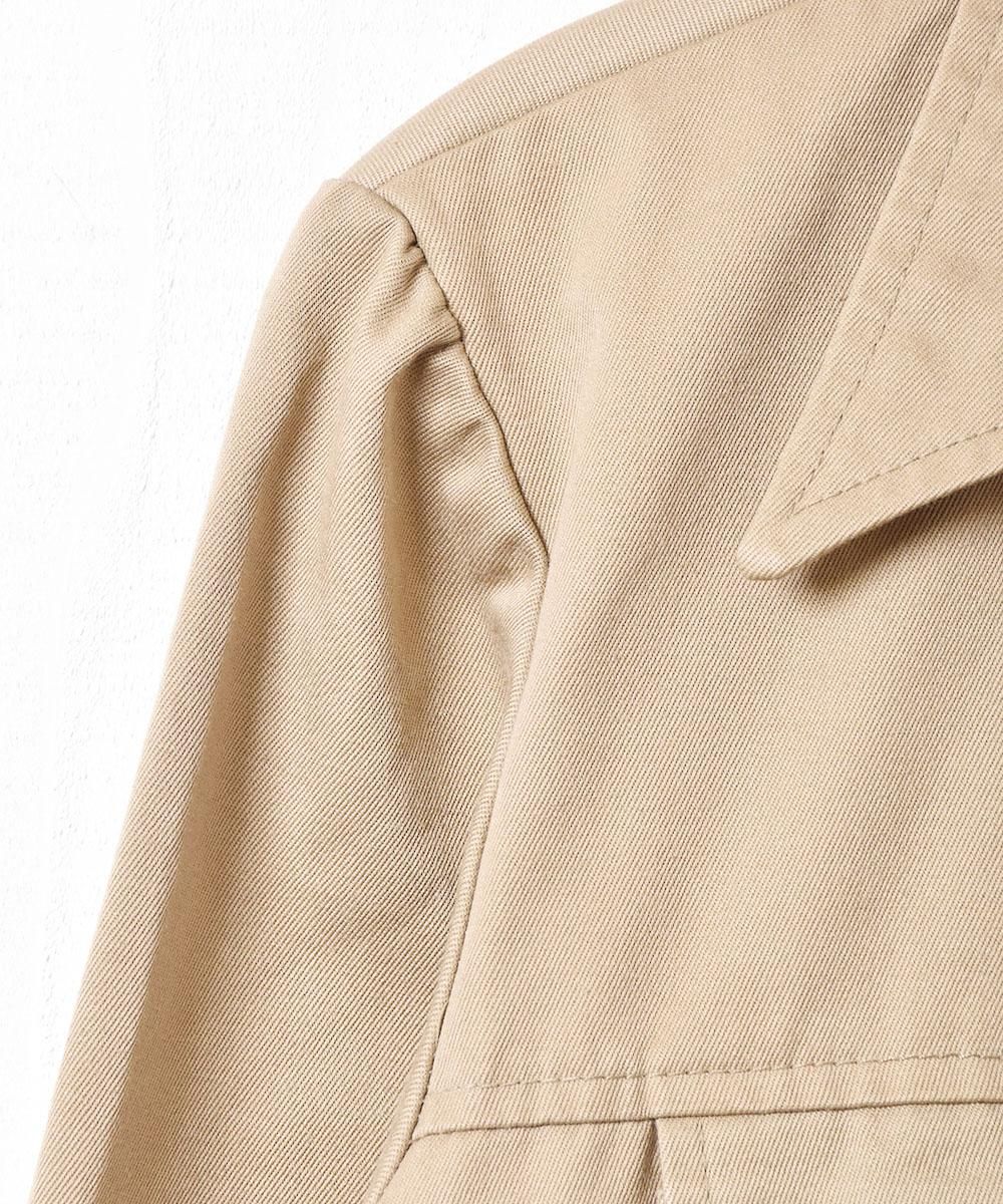 【未使用タグ付】nowos｜リネンサファリジャケット　ベージュ 未使用タグ付】nowos｜リネンサファリジャケット ベージュ 未