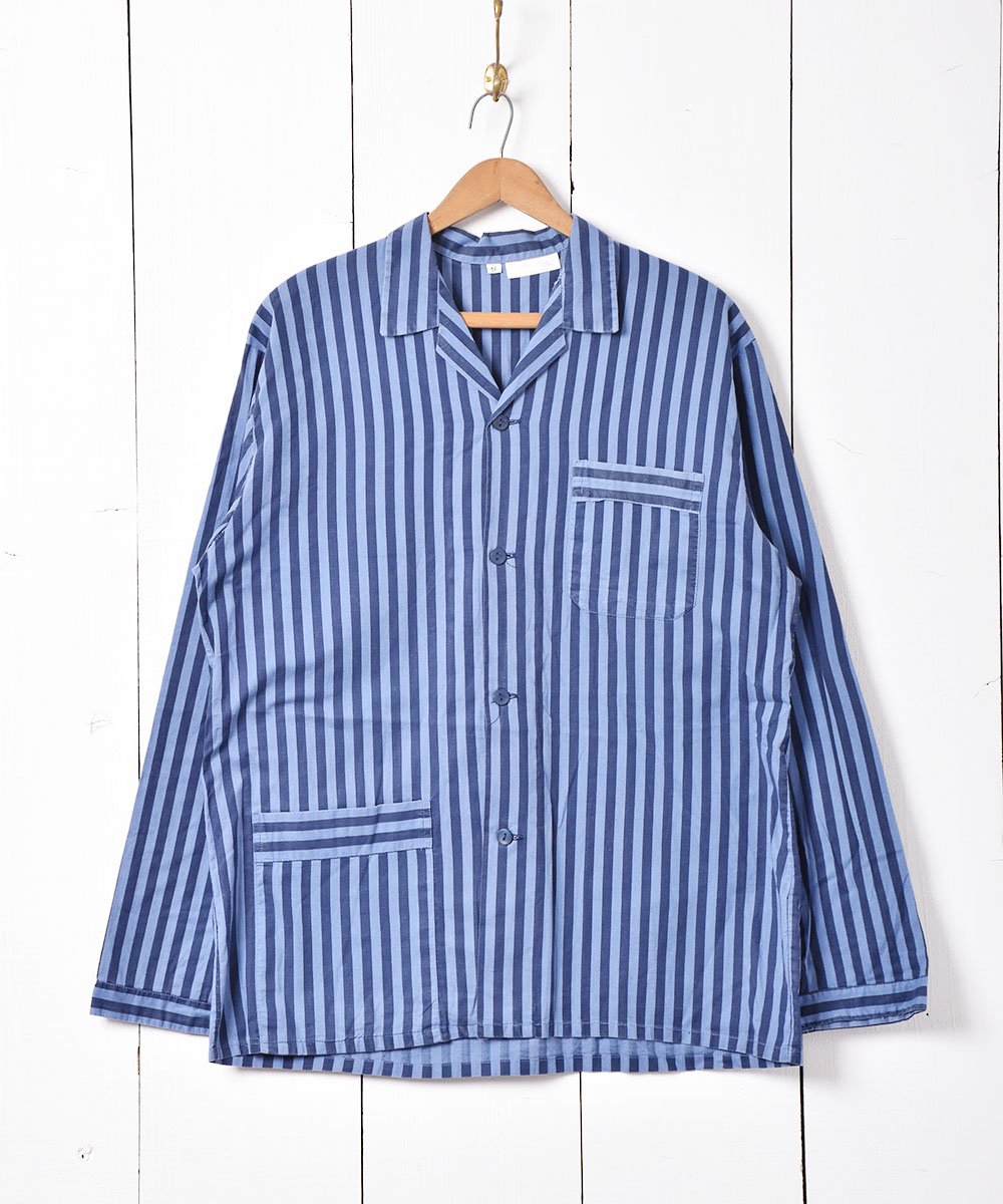 ヨーロッパ製 ストライプ パジャマシャツ - 古着のネット通販サイト 