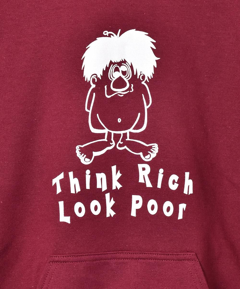 2色展開】モンスター プリントスウェットパーカー ワインレッド - 古着