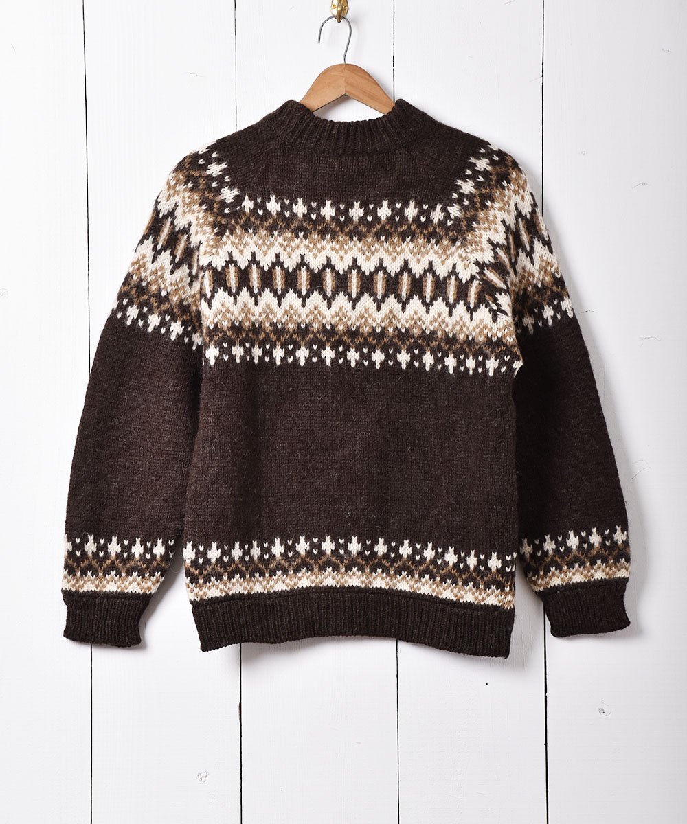 デンマーク製 ノルディックセーター ブラウン - 古着のネット通販 
