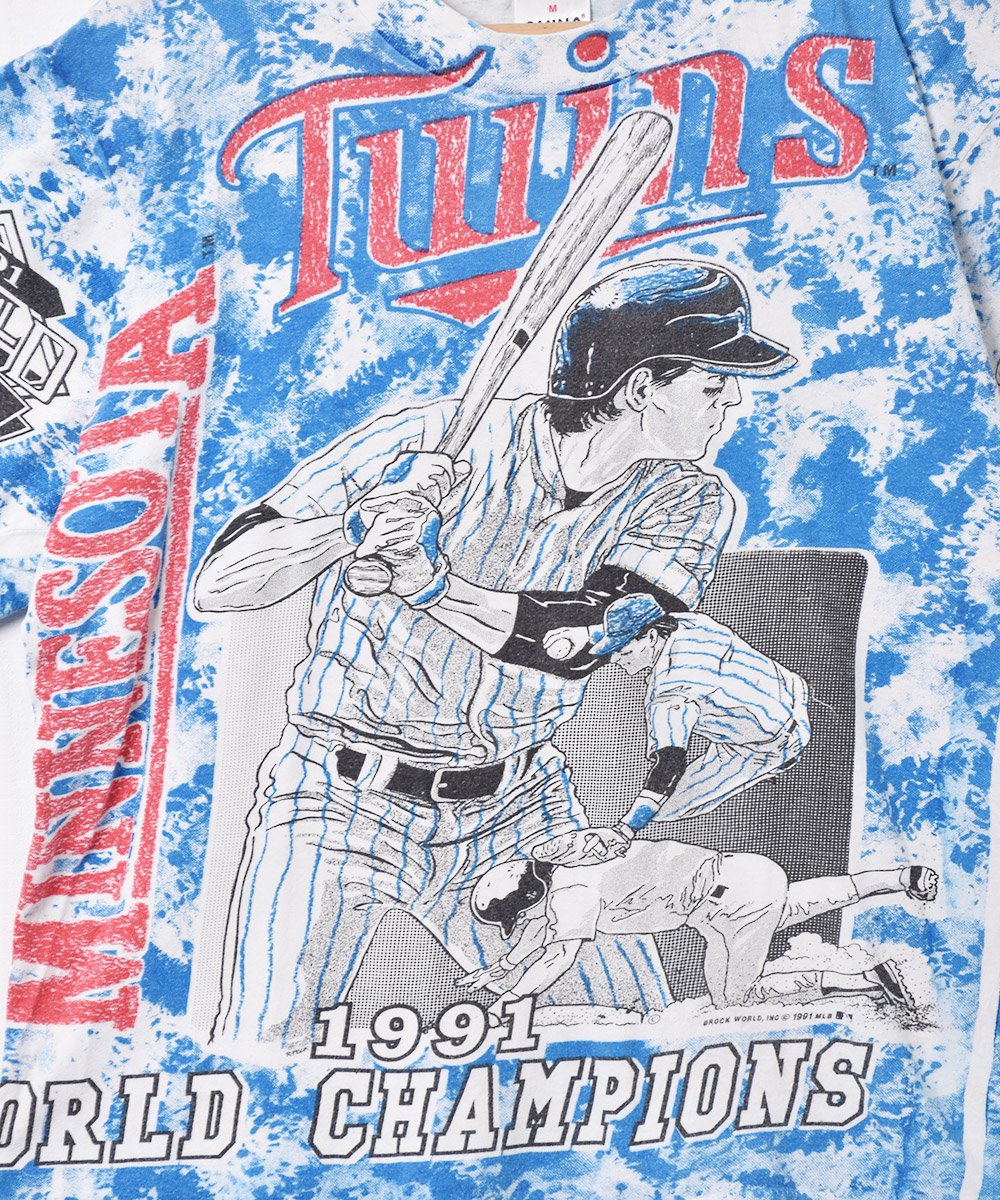 majestic MLB MINNESOTA TWINS ミネソタツインズ スポーツプリントTシャツ メンズXL ヴィンテージ /eaa322766