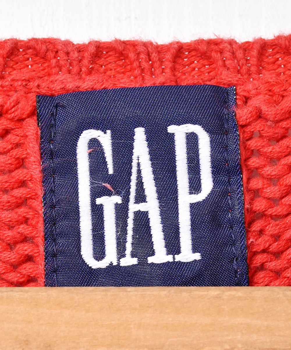 90's「GAP」Vネック コットンニット セーター - 古着のネット通販