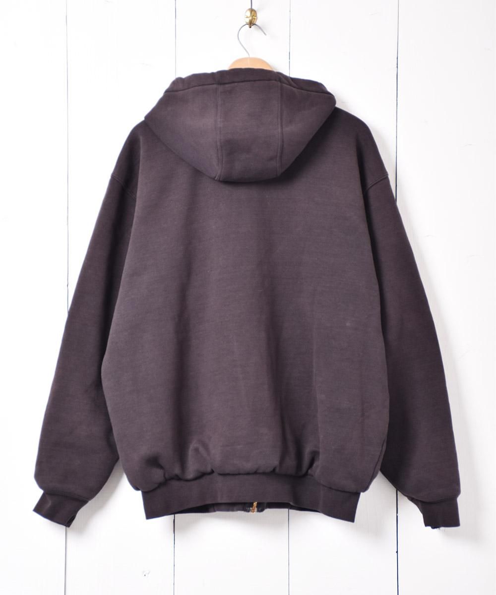 【カーハート】ジップパーカー　紫　S スウェット　希少カラー　p 新色追加【sqnz（エスキュンズ）】sqnz washed wappen zip p/k