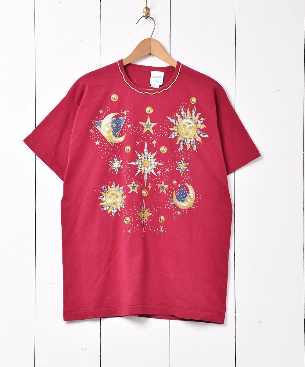 アメリカ製 太陽と月モチーフ デザインtシャツ 古着のネット通販サイト 古着屋グレープフルーツムーン Grapefruitmoon Onlineshop ヴィンテージアイテム レトロファッション