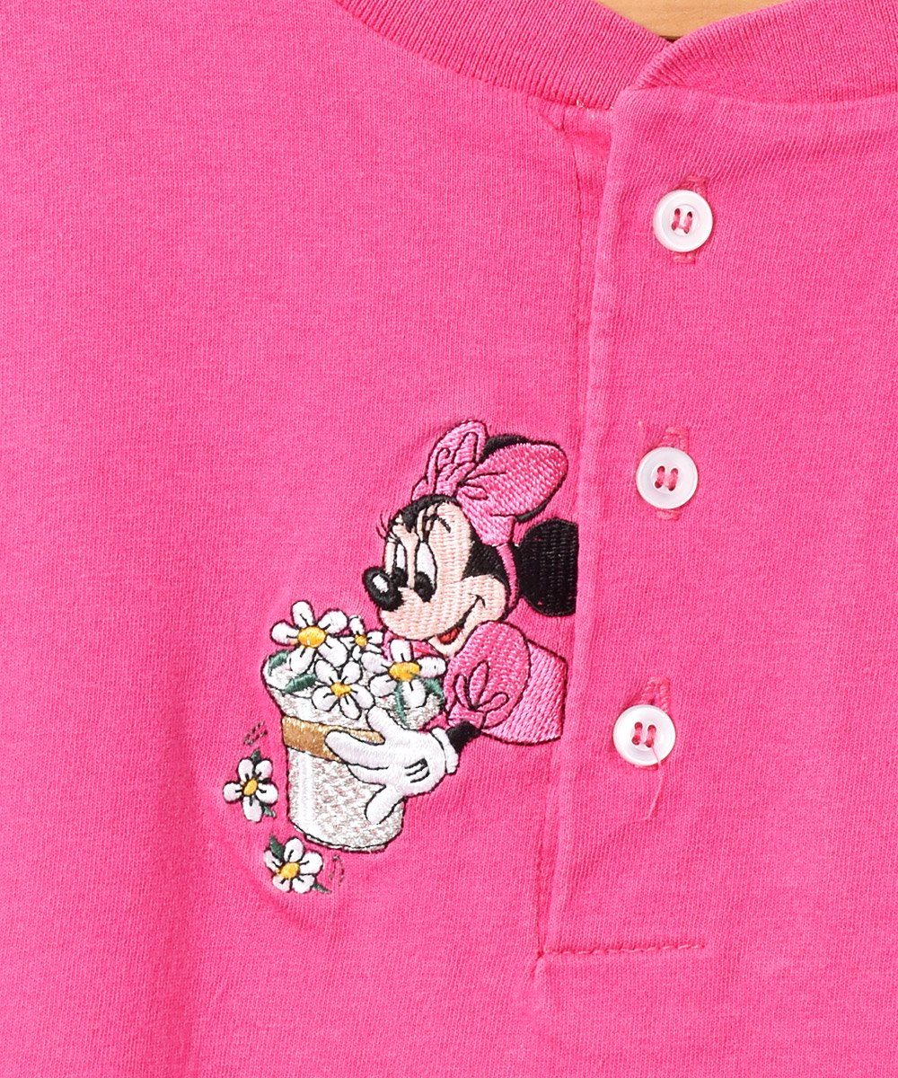 eaa347758取扱店THE Disney STORE MICKEY MOUSE ミッキーマウス ヘンリーネック キャラクター刺繍Tシャツ メンズL /eaa347758