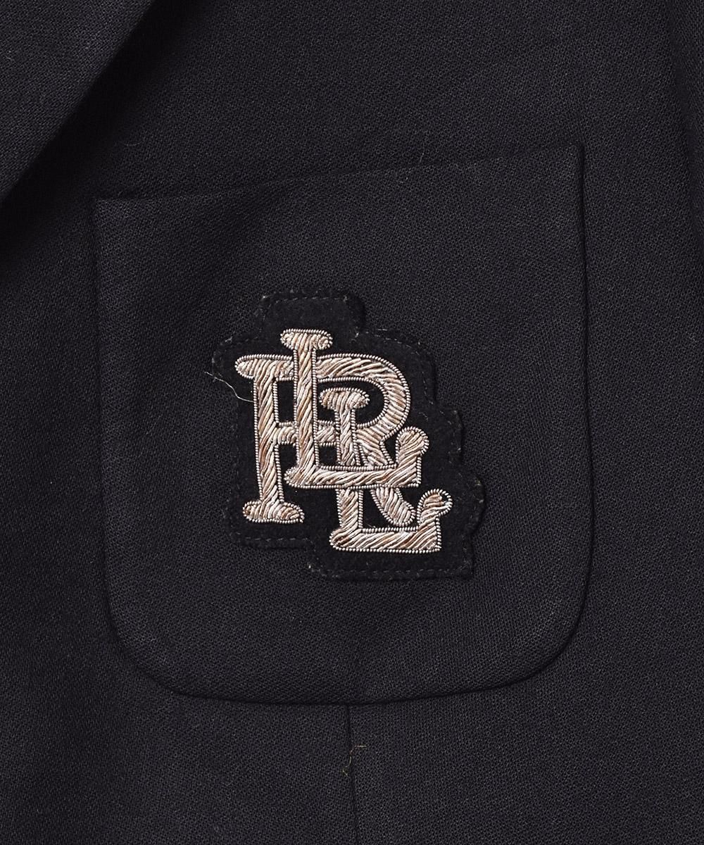 RALPH LAUREN」ワッペン付き テーラードジャケット ブラック RALPH LAUREN」ワッペン付き テーラードジャケット ブラック