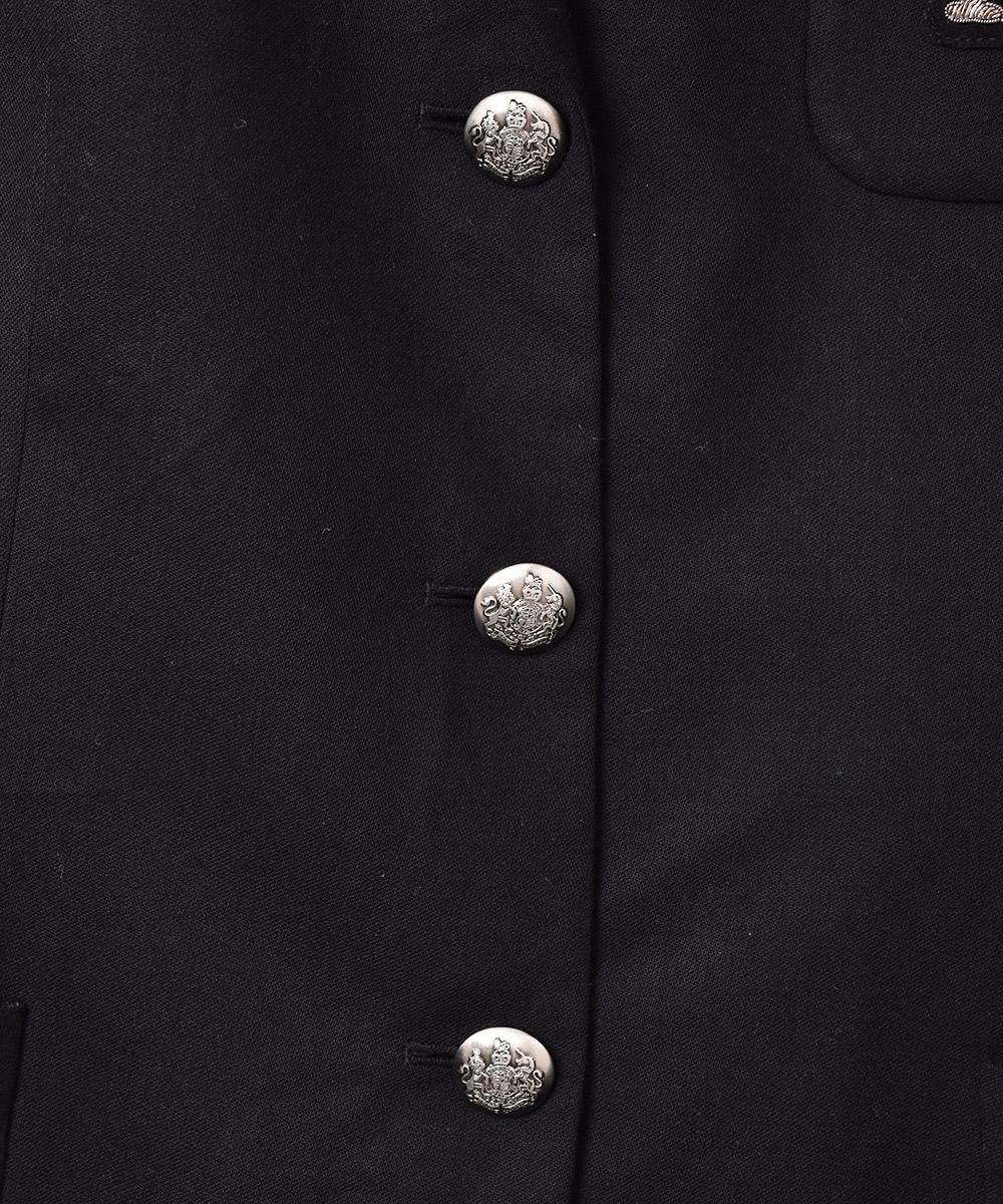 RALPH LAUREN」ワッペン付き テーラードジャケット ブラック RALPH LAUREN」ワッペン付き テーラードジャケット ブラック