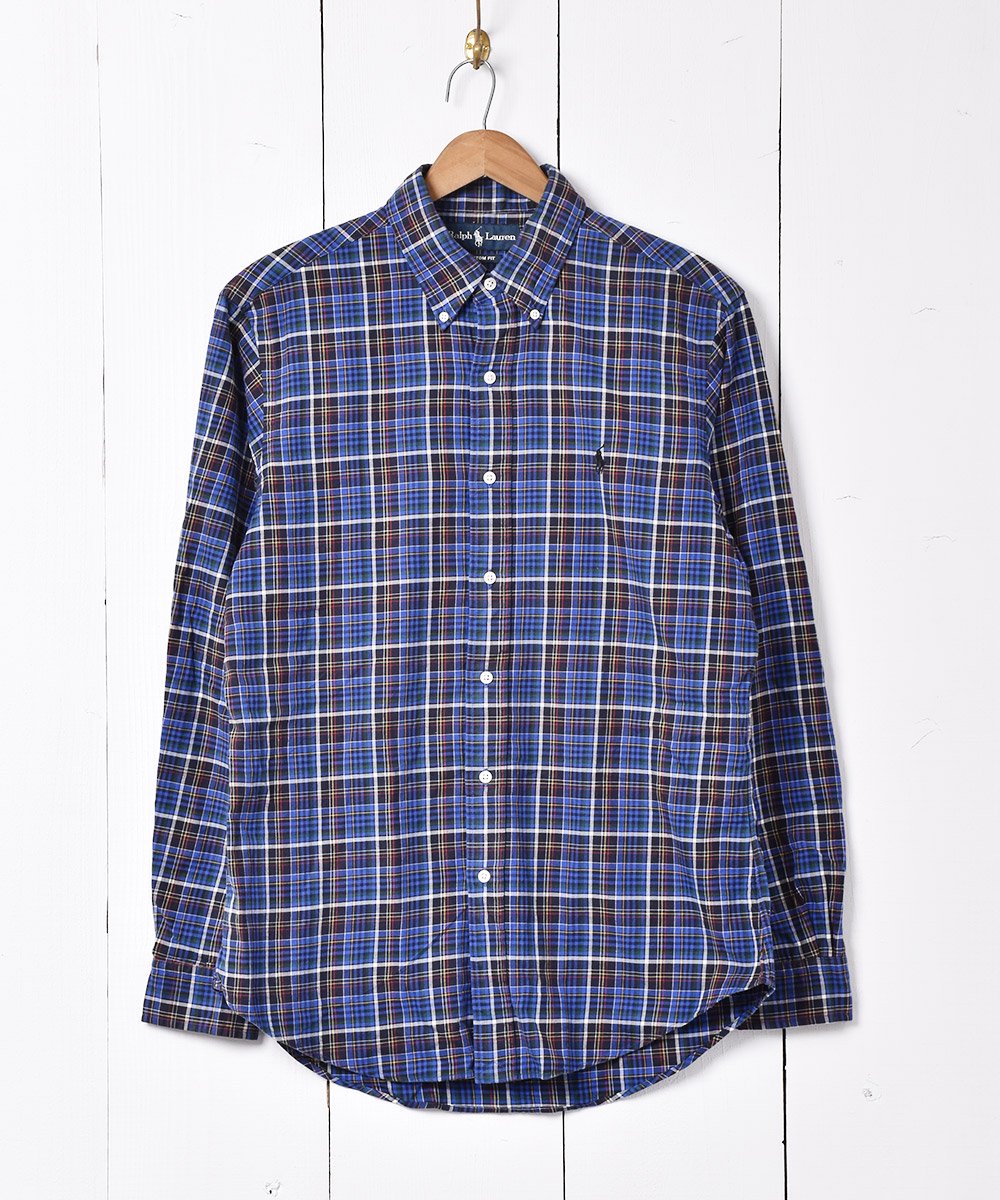 Ralph Lauren」 コットンチェックシャツ ブルー系 - 古着のネット通販 