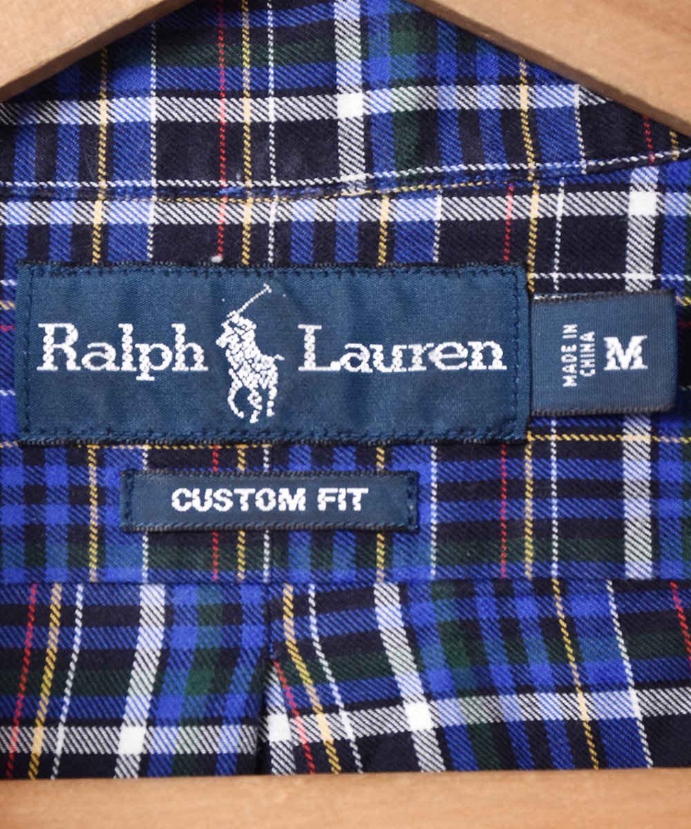 Ralph Lauren」 コットンチェックシャツ ブルー系 - 古着のネット通販 ...