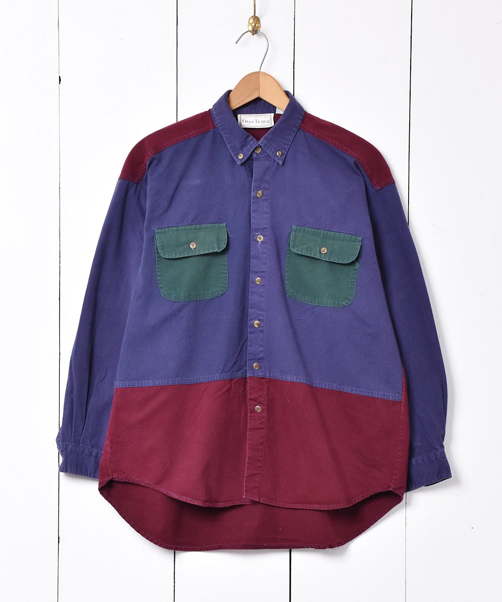 クレイジーパターン ボタンダウンシャツ - 古着のネット通販サイト