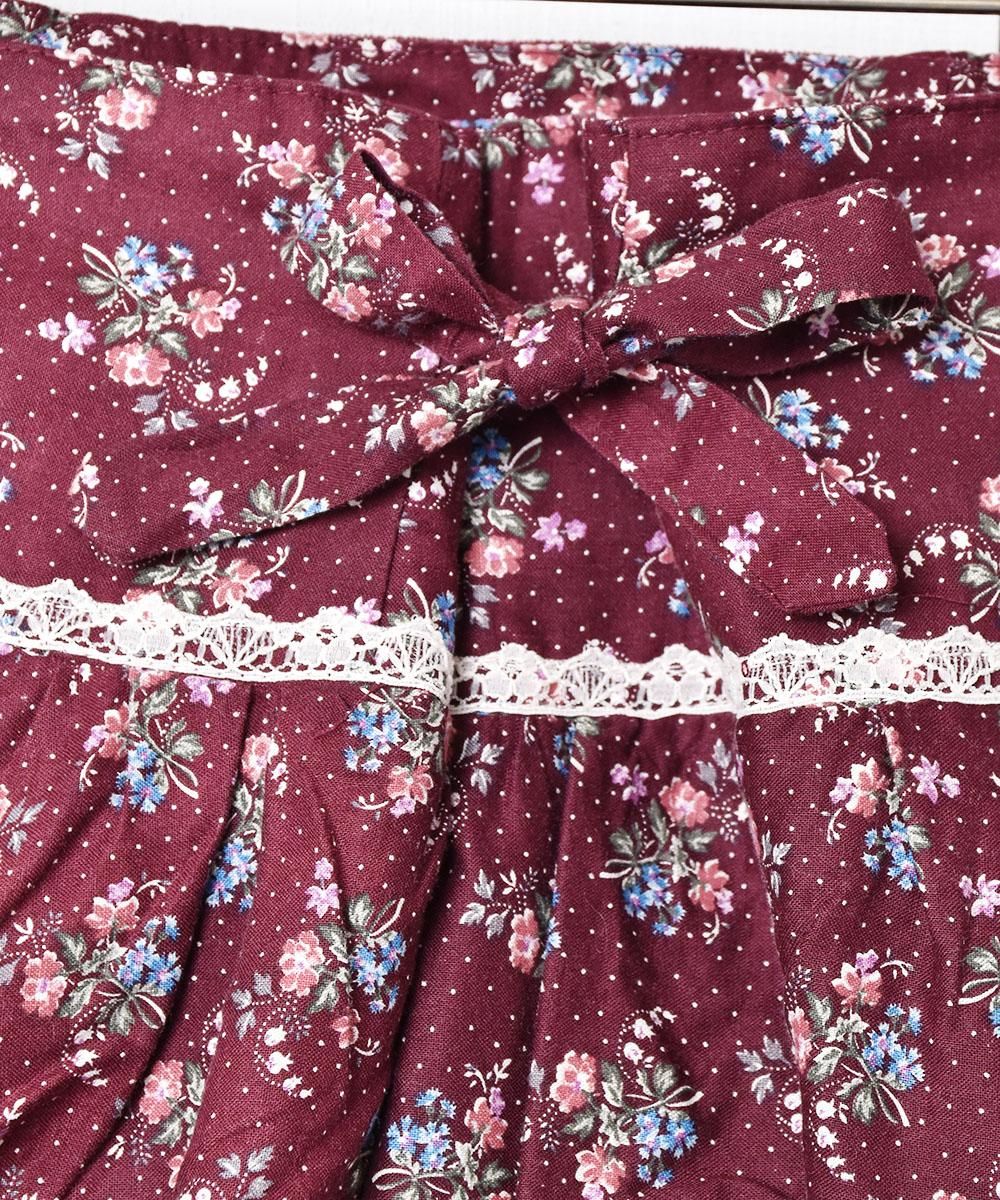 水　 gunnesax GUNNIES フレアスカート 黒　紫　花柄 アメリカ製「Jessica's GUNNIES」花柄フレアスカート - 古着屋