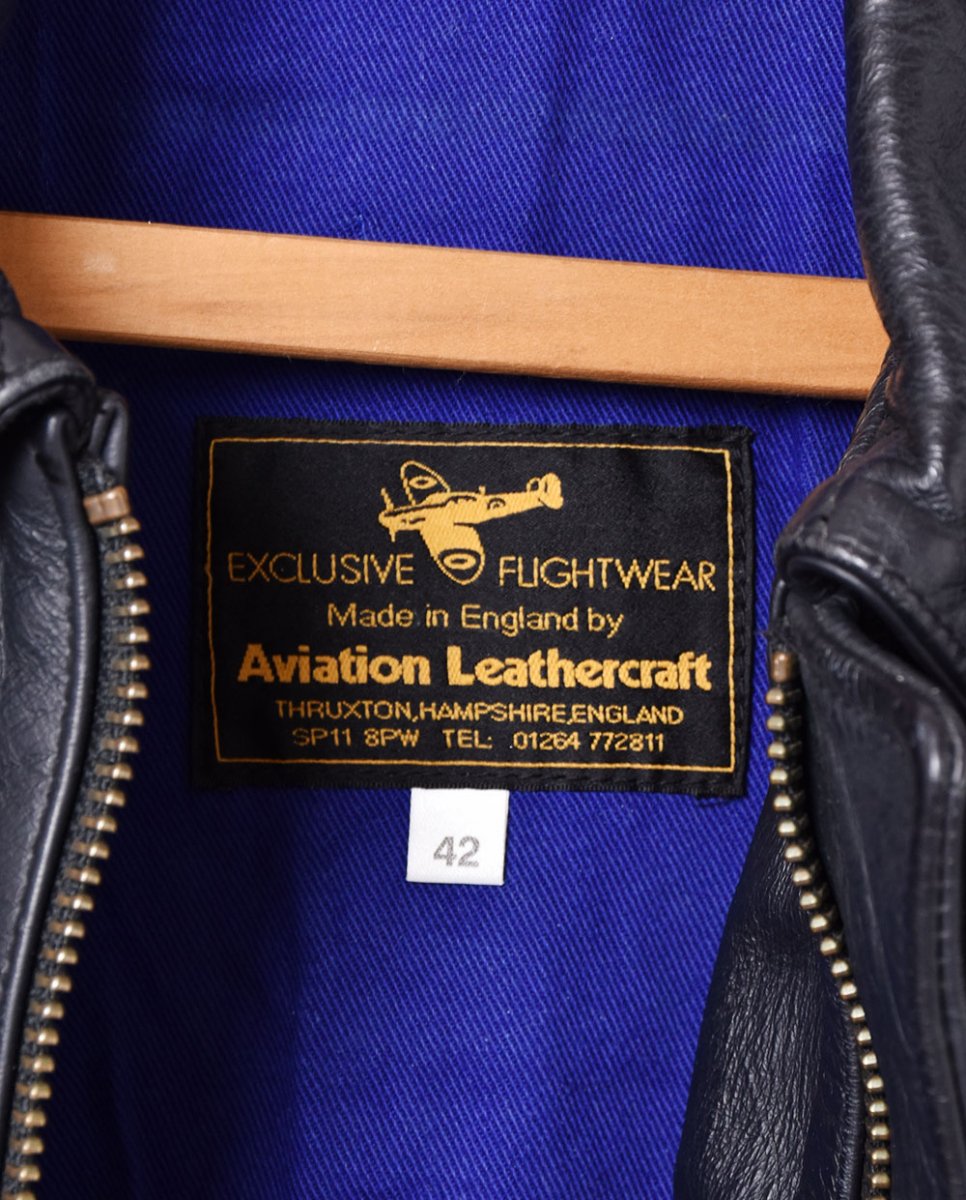 イングランド製 「Aviation Leathercraft」レザージャケット - 古着の