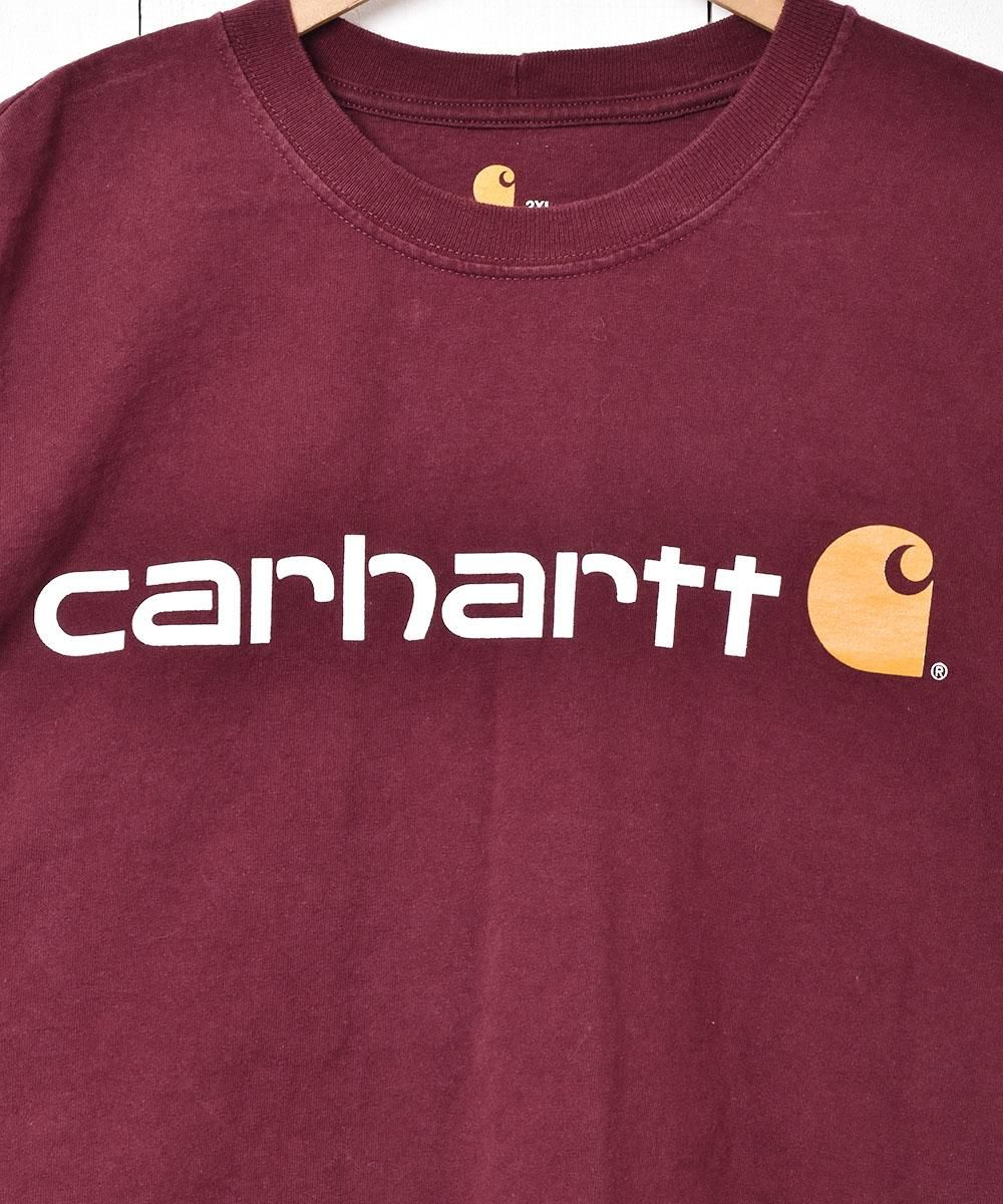 carhartt カーハート アームプリント ワインレッド ロンT古着屋_ks - T