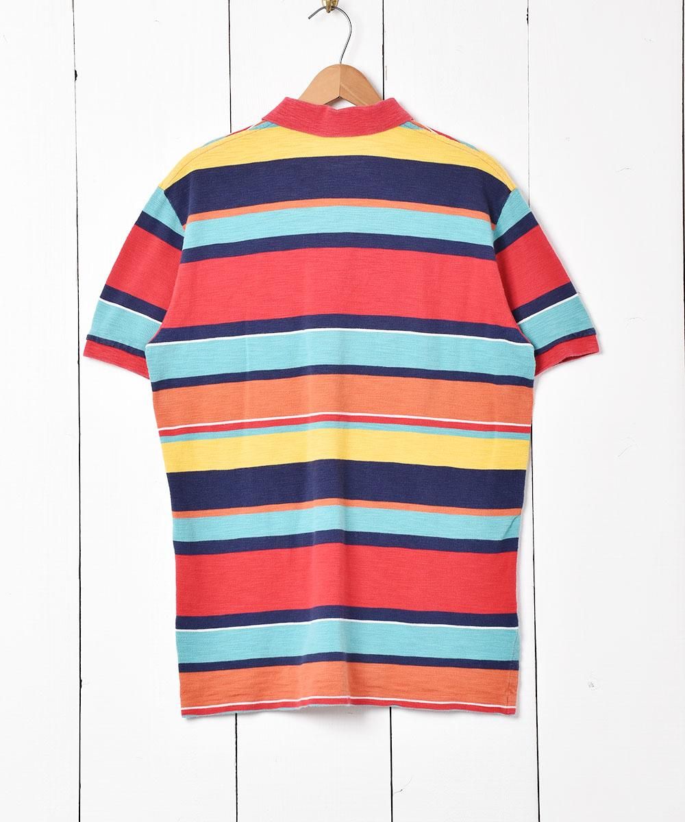 Polo Ralph Lauren」マルチカラー ボーダーポロシャツ - 古着屋 Polo Ralph Lauren」マルチカラー ボーダーポロシャツ - 古着屋