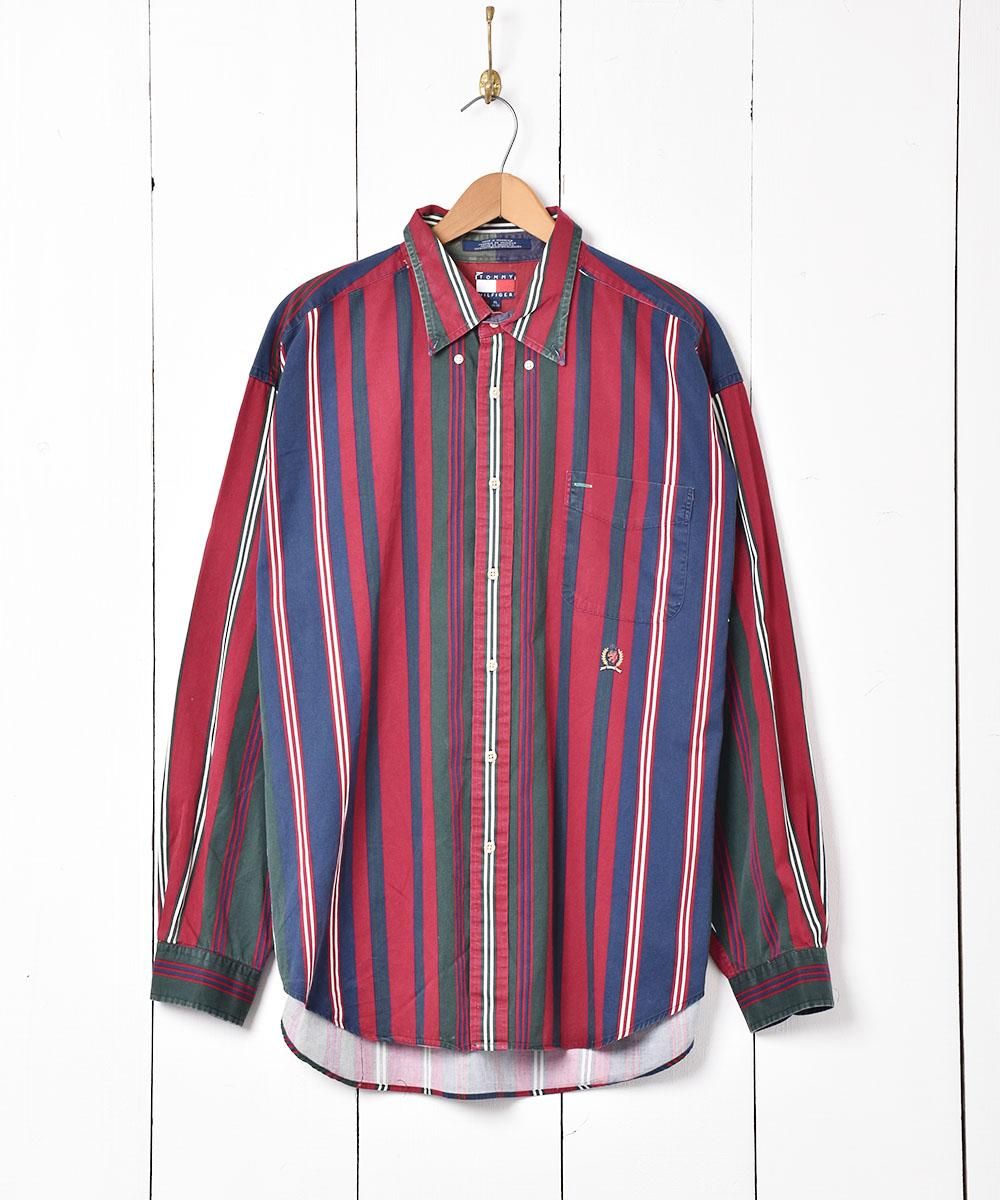 Tommy Hilfiger」ストライプ柄 長袖シャツ - 古着屋 Tommy Hilfiger」ストライプ柄 長袖シャツ - 古着屋