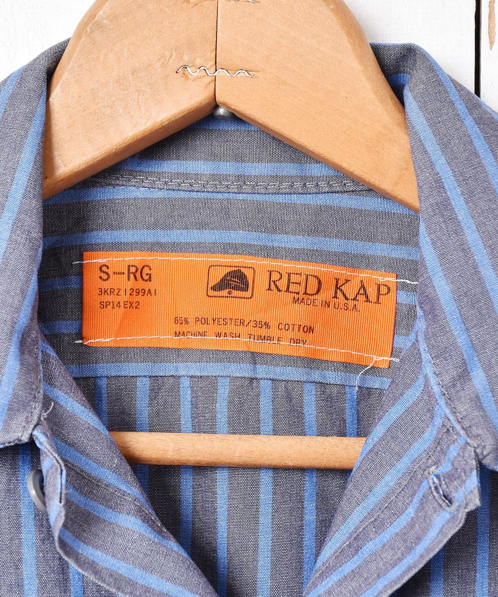 アメリカ製 「REDKAP」ストライプ柄 長袖ワークシャツ - 古着のネット