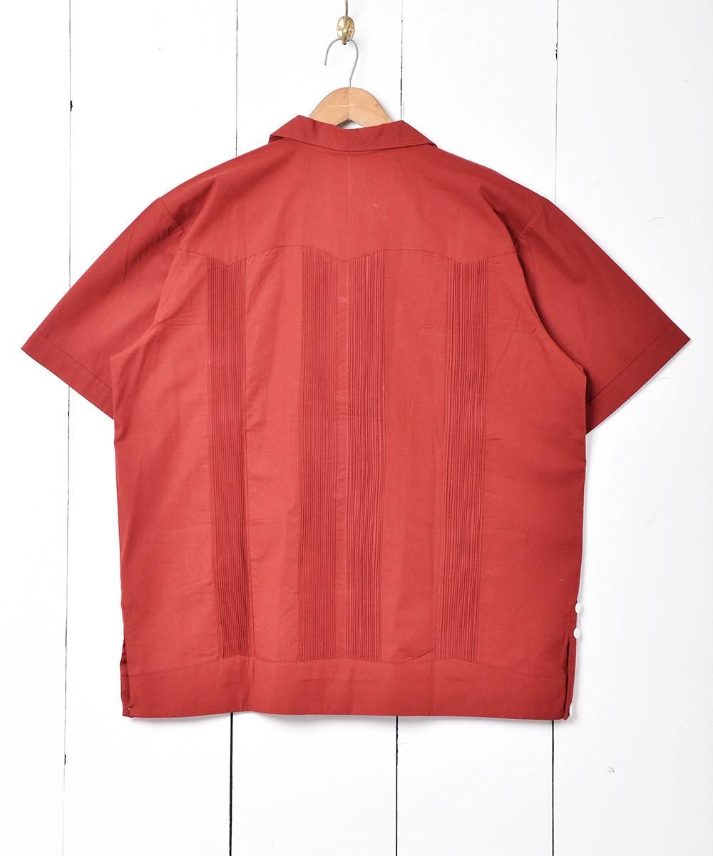 新品未使用　Chalmiere　クラシックコットンブラウス　半袖　赤　レッド セール】 バルーン袖スカラップ刺繍レースチュニック （シャツ