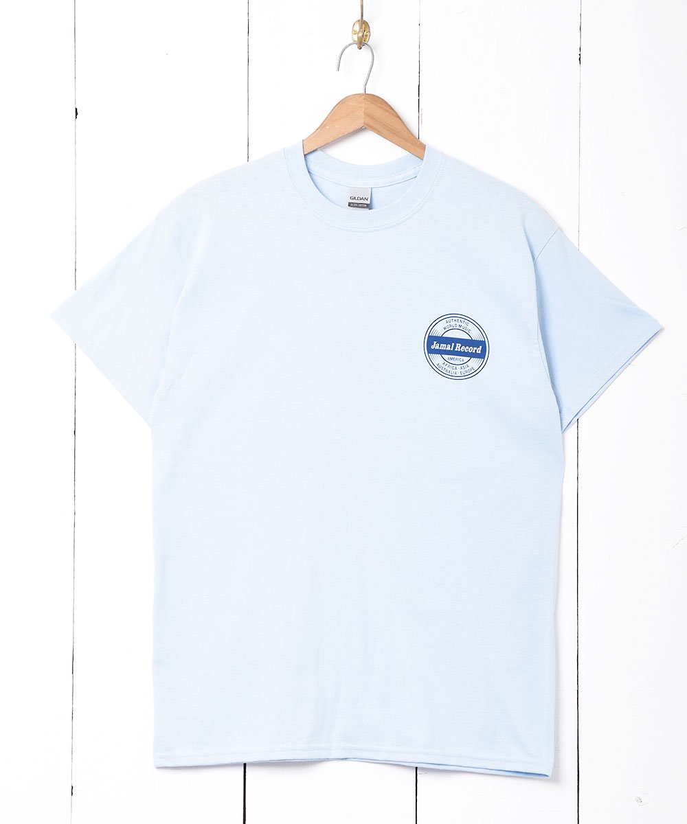3色展開】レコードプリントTシャツ ブルー - 古着のネット通販サイト