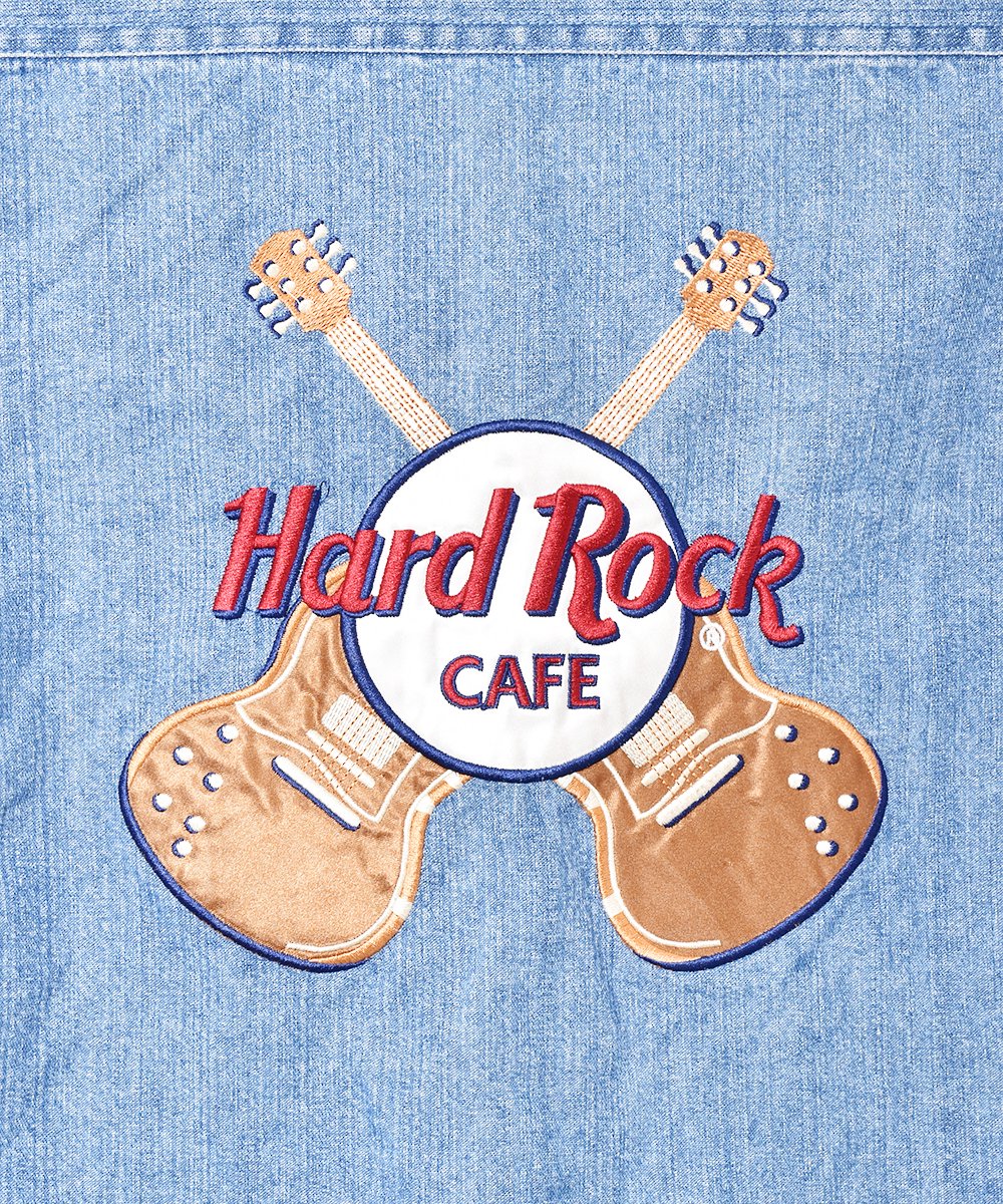 Hard Rock Cafe」刺繍 デニムシャツ - 古着のネット通販サイト 古着屋 ...