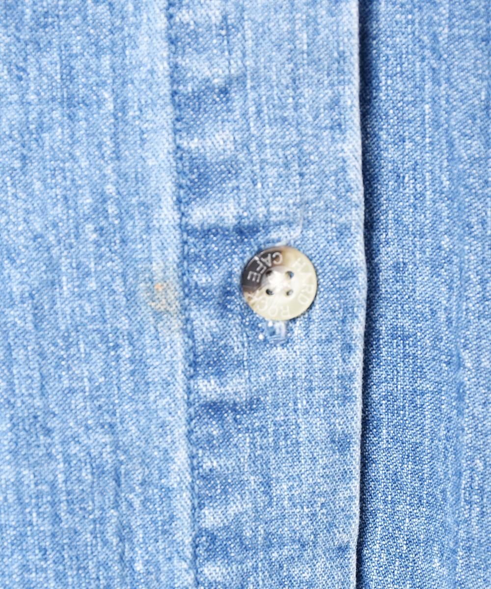 Hard Rock Cafe 刺繍 デニムシャツ 古着のネット通販サイト 古着屋グレープフルーツムーン Grapefruitmoon Onlineshop ヴィンテージアイテム レトロファッション