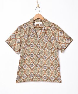 古着「Elcamino」総柄オープンカラー半袖シャツ 古着のネット通販 古着屋グレープフルーツムーン