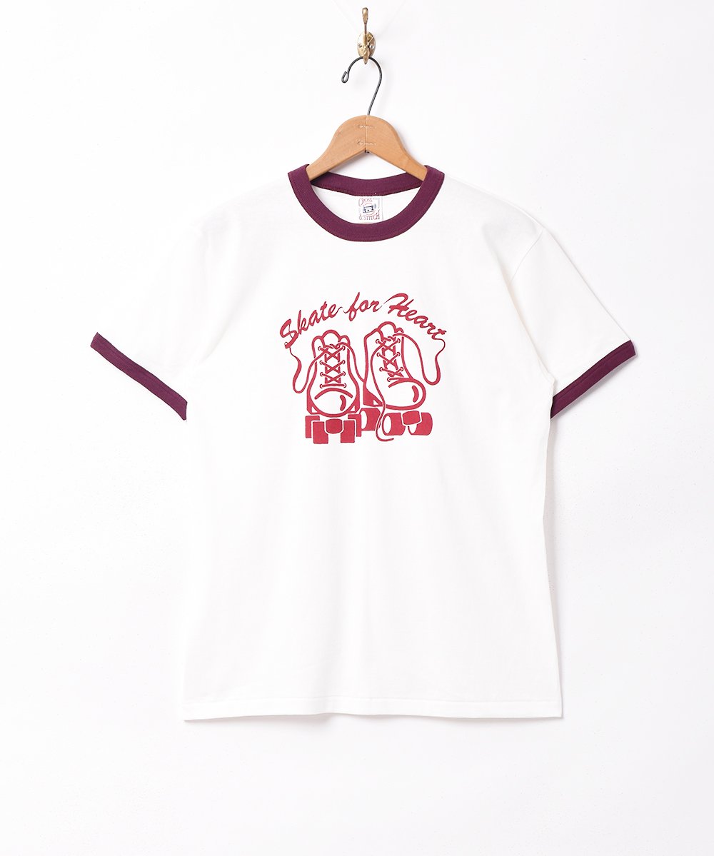 プリント リンガーTシャツ ローラースケート - 古着のネット通販サイト 