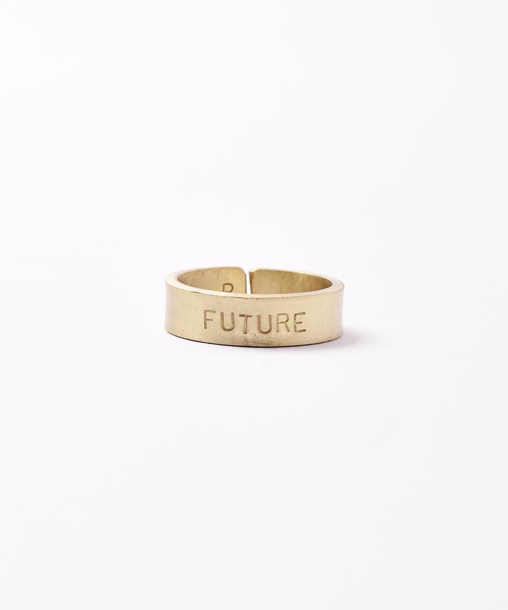 ゴールド メッセージリング「FUTURE」 - 古着のネット通販サイト 古着