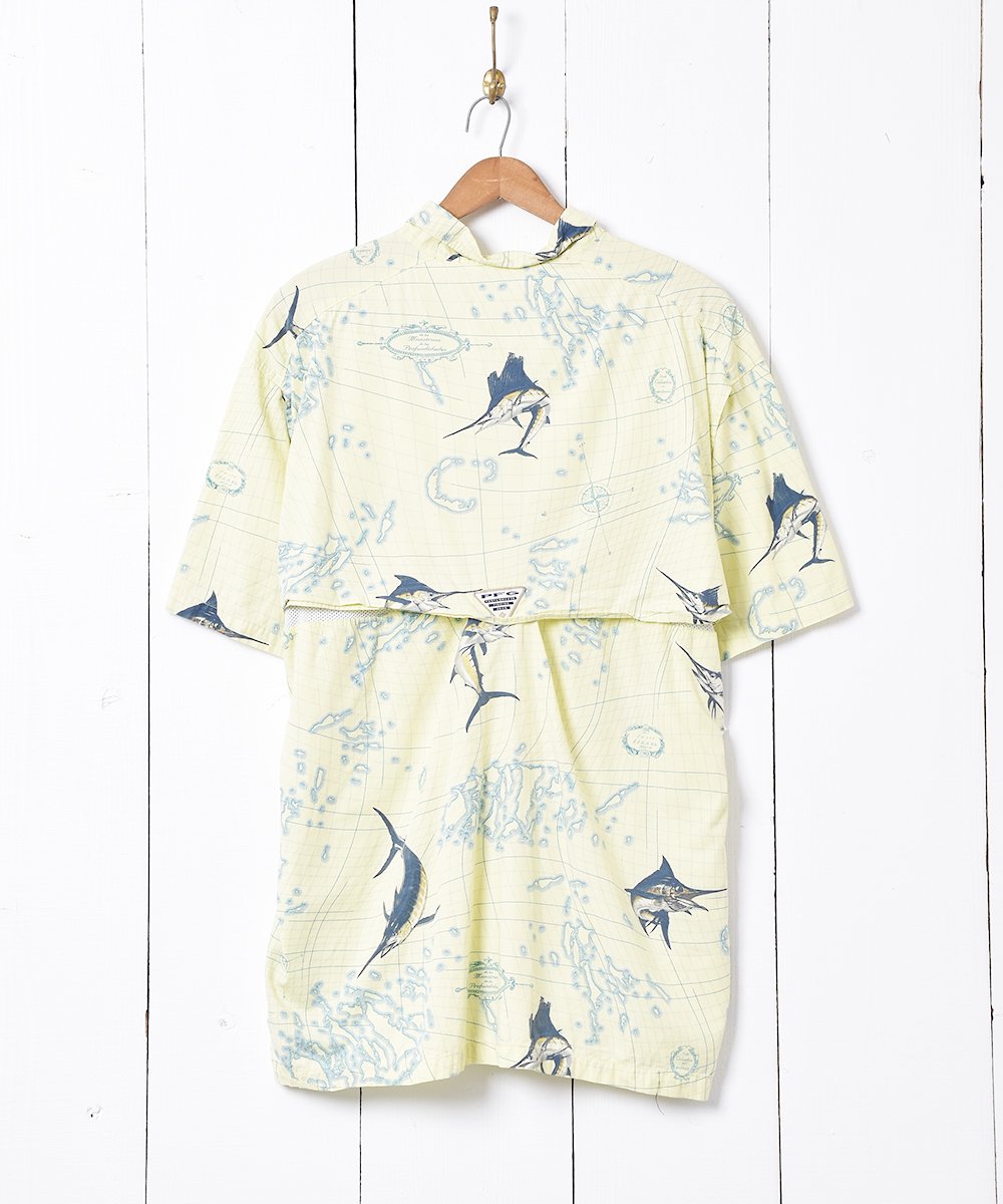 Columbia PFG 総柄フィッシングシャツ - 古着屋グレープフルーツ