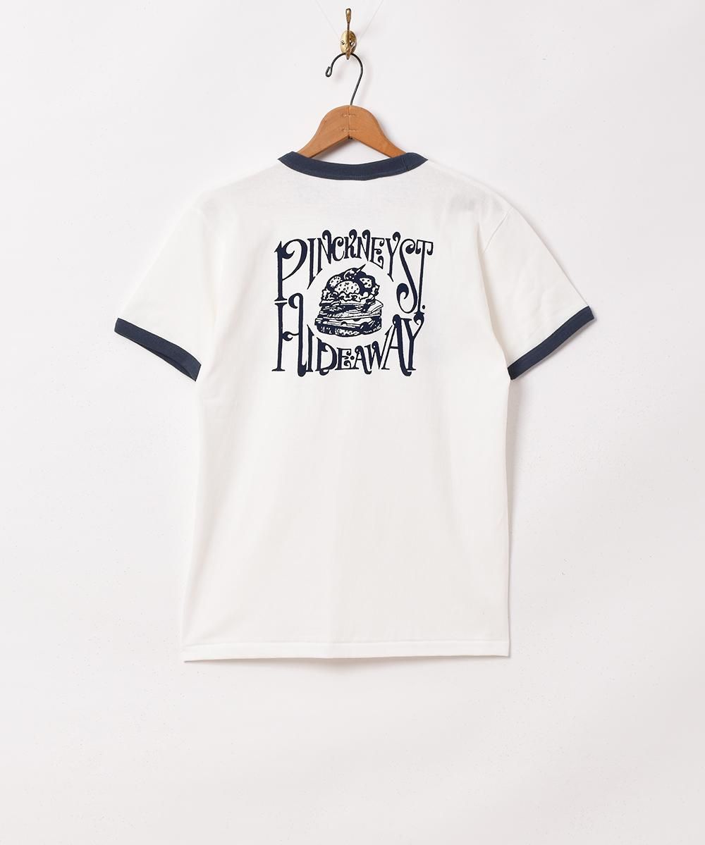P.S.H.A. 両面プリント リンガーTシャツ - 古着屋 P.S.H.A. 両面プリント リンガーTシャツ - 古着屋