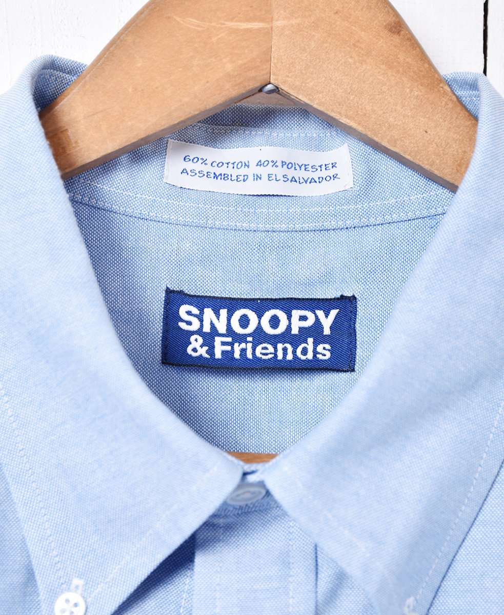 SNOOPY 刺繍 オックスフォード 長袖シャツ - 古着のネット通販サイト ...