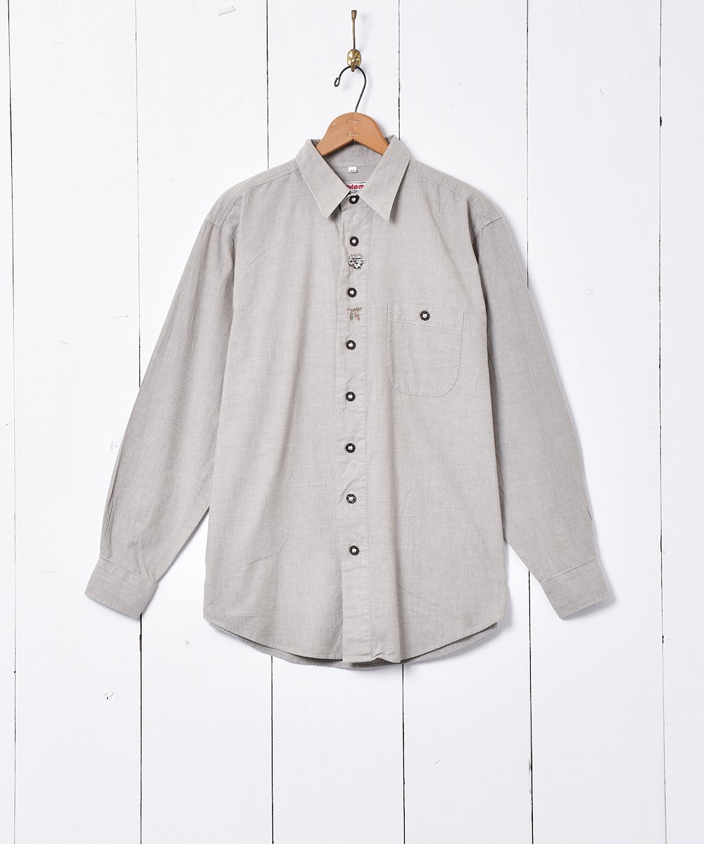 Alphorn 刺繍 長袖 チロリアンシャツ - 古着のネット通販サイト 古着屋