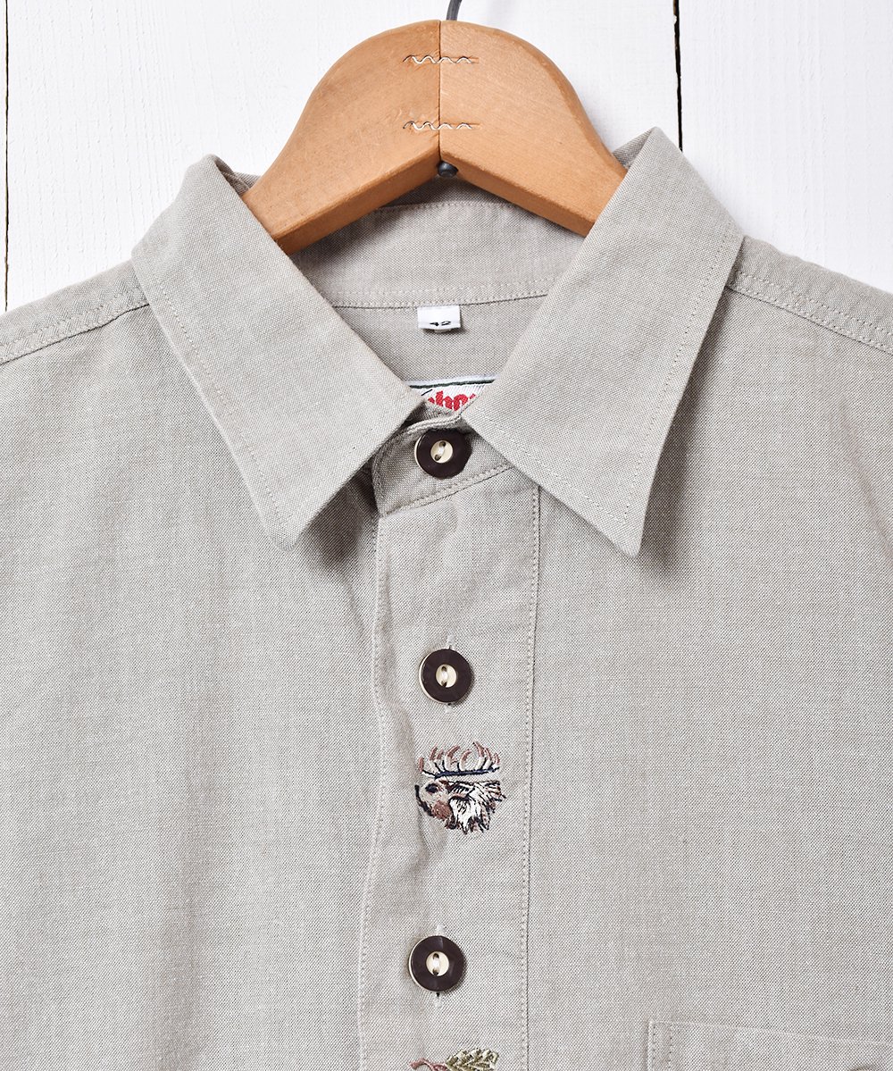 Alphorn 刺繍 長袖 チロリアンシャツ - 古着のネット通販サイト 古着屋 