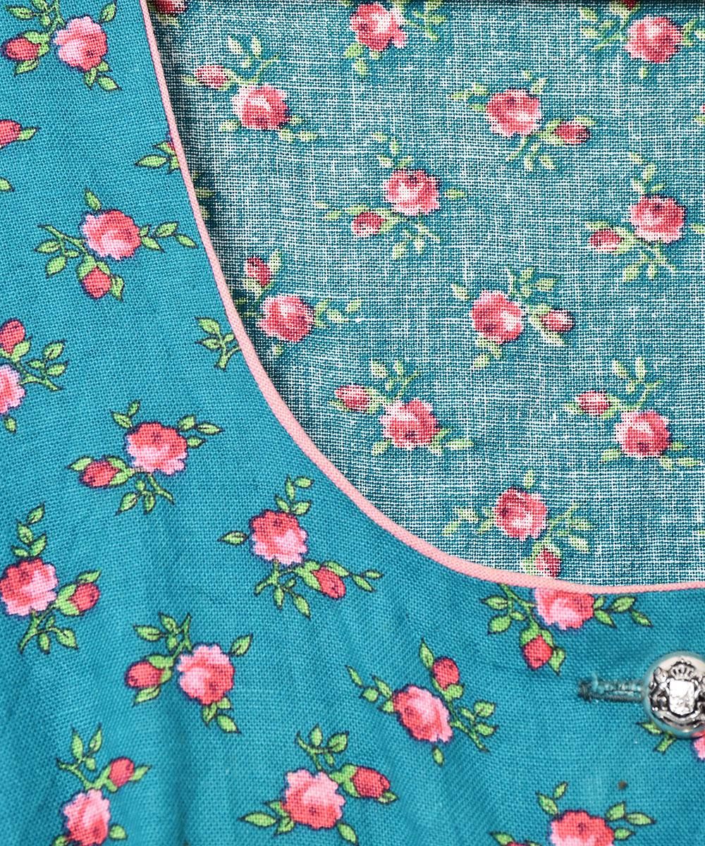 送料無料】ロンドン買い付け 60年代製 アイボリー X カラフル花
