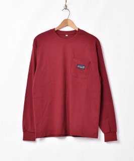 古着【6色展開】「BIVOUAC」ポケット ロングスリーブTシャツ ワインレッド 古着のネット通販 古着屋グレープフルーツムーン