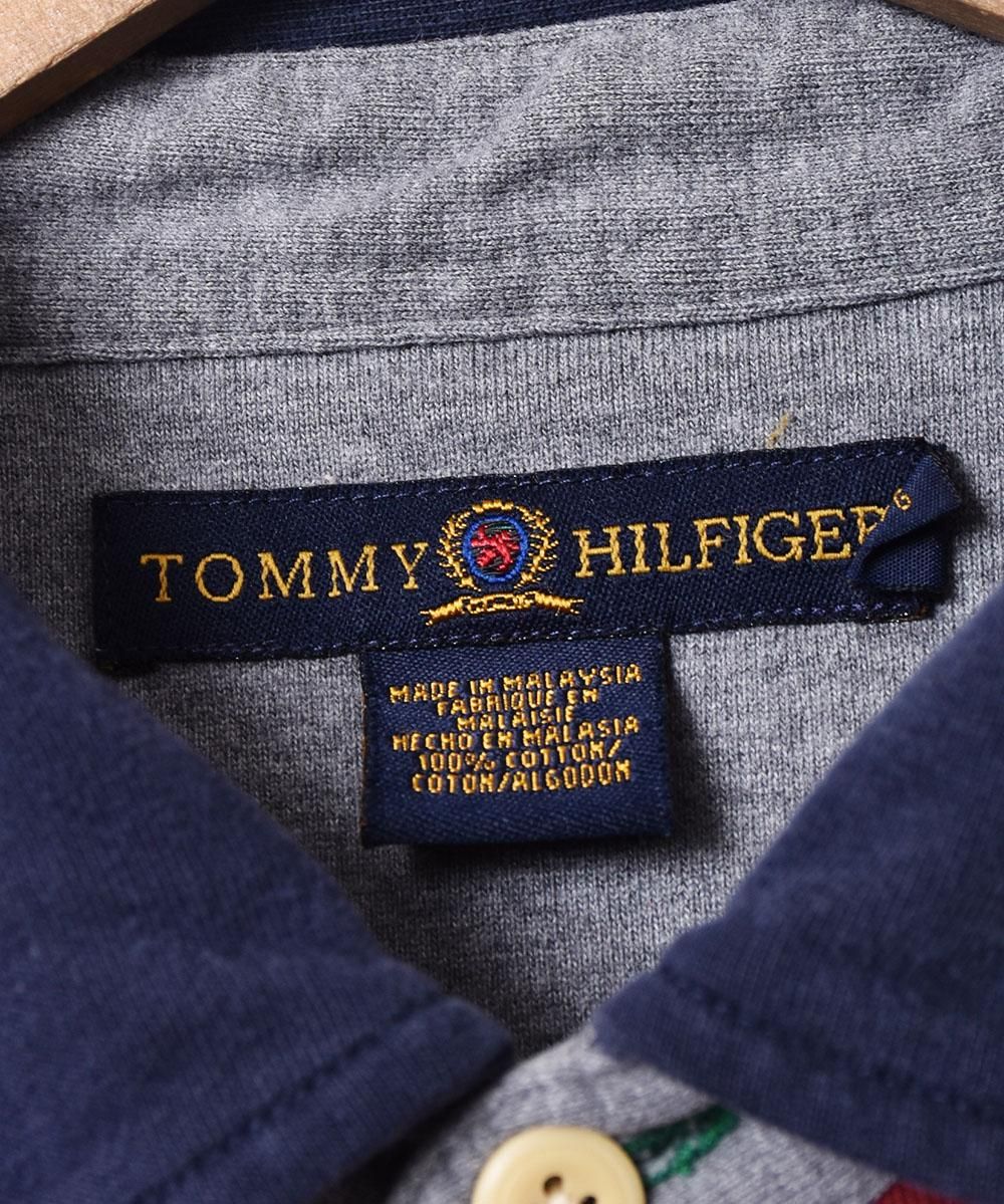 TOMMY HILFIGER ボーダー柄 ラガーシャツ - 古着屋