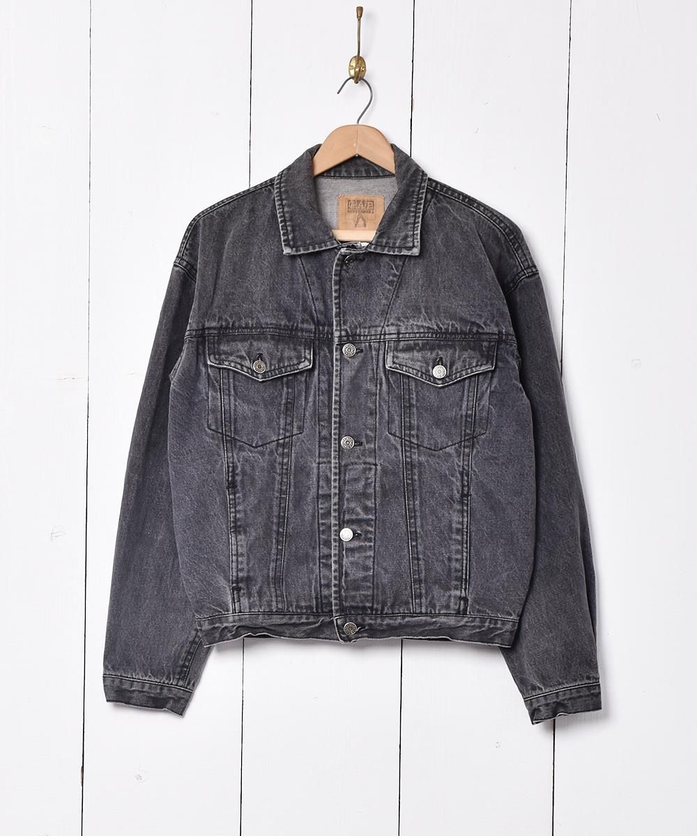 GAP ブラックデニムジャケット 古着のネット通販サイト 古着屋グレープフルーツ ムーン(Grapefruitmoon)Onlineshop ヴィンテージアイテム・レトロファッション GAP ジーパンジャケット