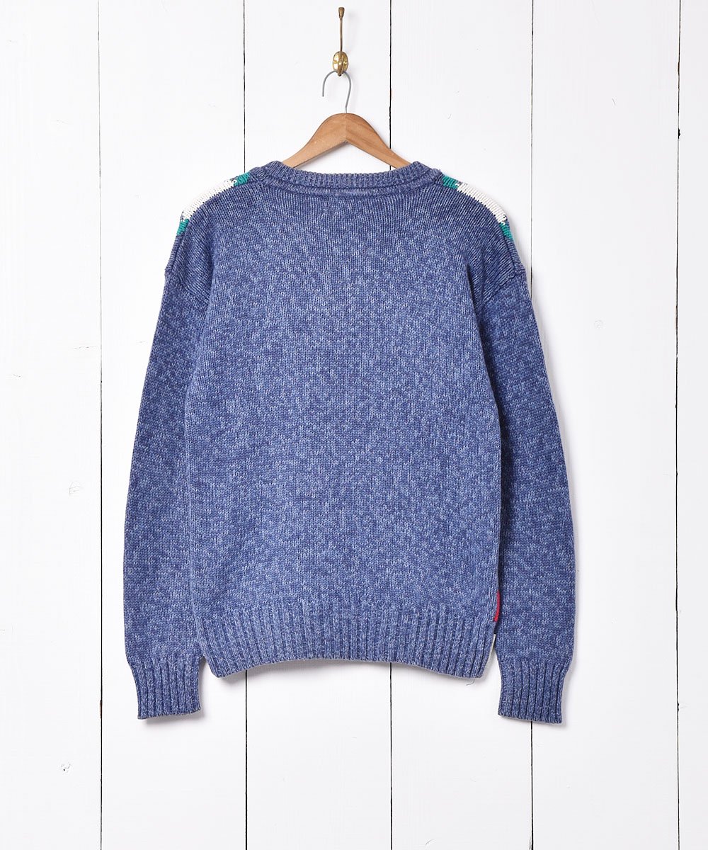 アーガイル柄 コットン ニット セーター Cotton Knit Sweater