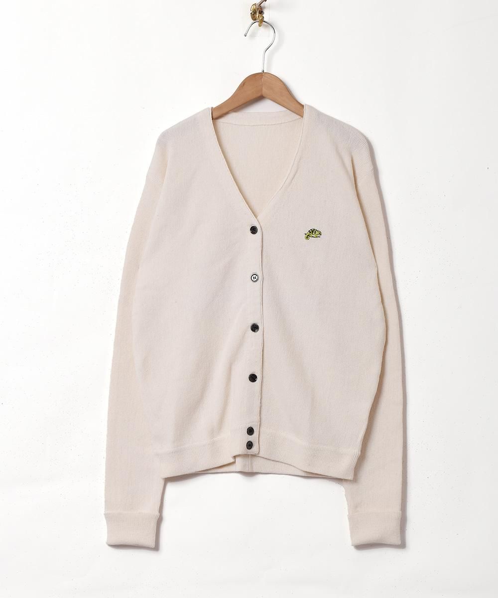 10色展開】カメレオン ワンポイントカーディガン ブラウン