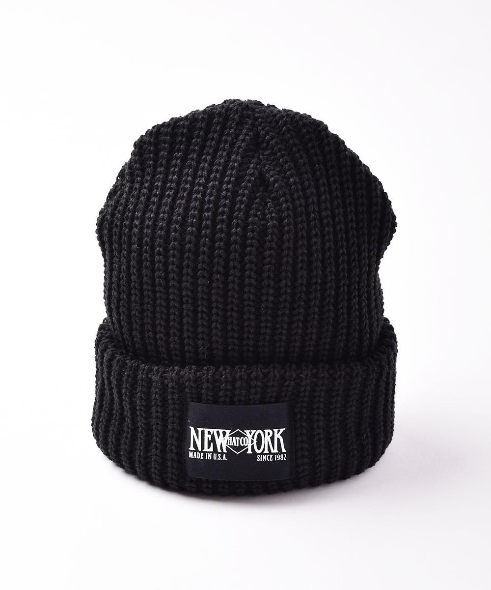 6色展開】New York Hat Co. ニットキャップ ブラック - 古着屋