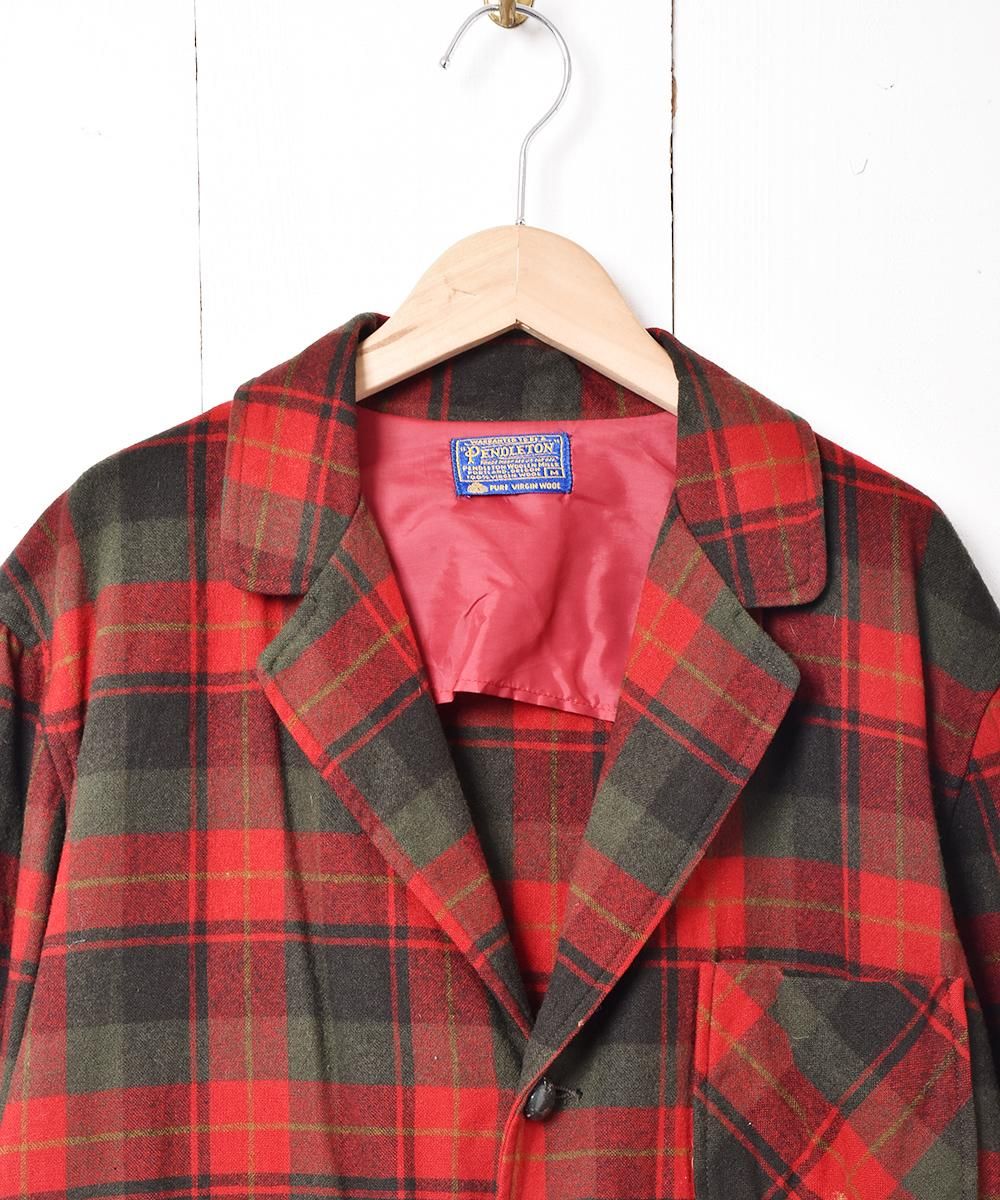 60's アメリカ製 PENDLETONチェック ウールジャケット - 古着屋 60's アメリカ製 PENDLETONチェック ウールジャケット - 古着屋
