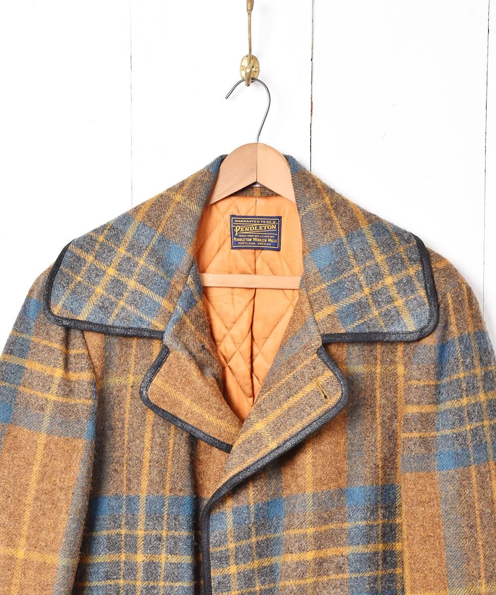 PENDLETON チェック ウールコート - 古着屋グレープフルーツ PENDLETON チェック ウールコート - 古着屋グレープフルーツ