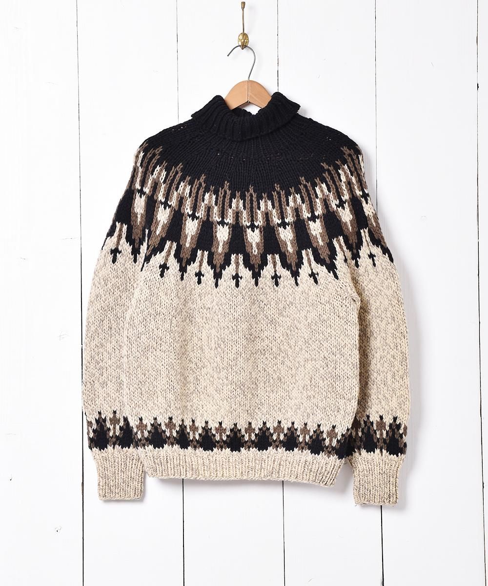 高速配送 Nordic 古着 ハンドニット Sweater ヘビーセーター Vintage 