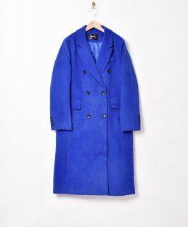 古着【3色展開】「Meridian」ダブルボタン ロングチェスターコート ブルー 古着のネット通販 古着屋グレープフルーツムーン