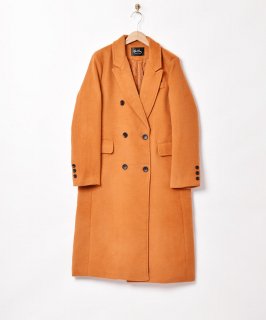 古着【3色展開】「Meridian」ダブルボタン ロングチェスターコート オレンジ 古着のネット通販 古着屋グレープフルーツムーン